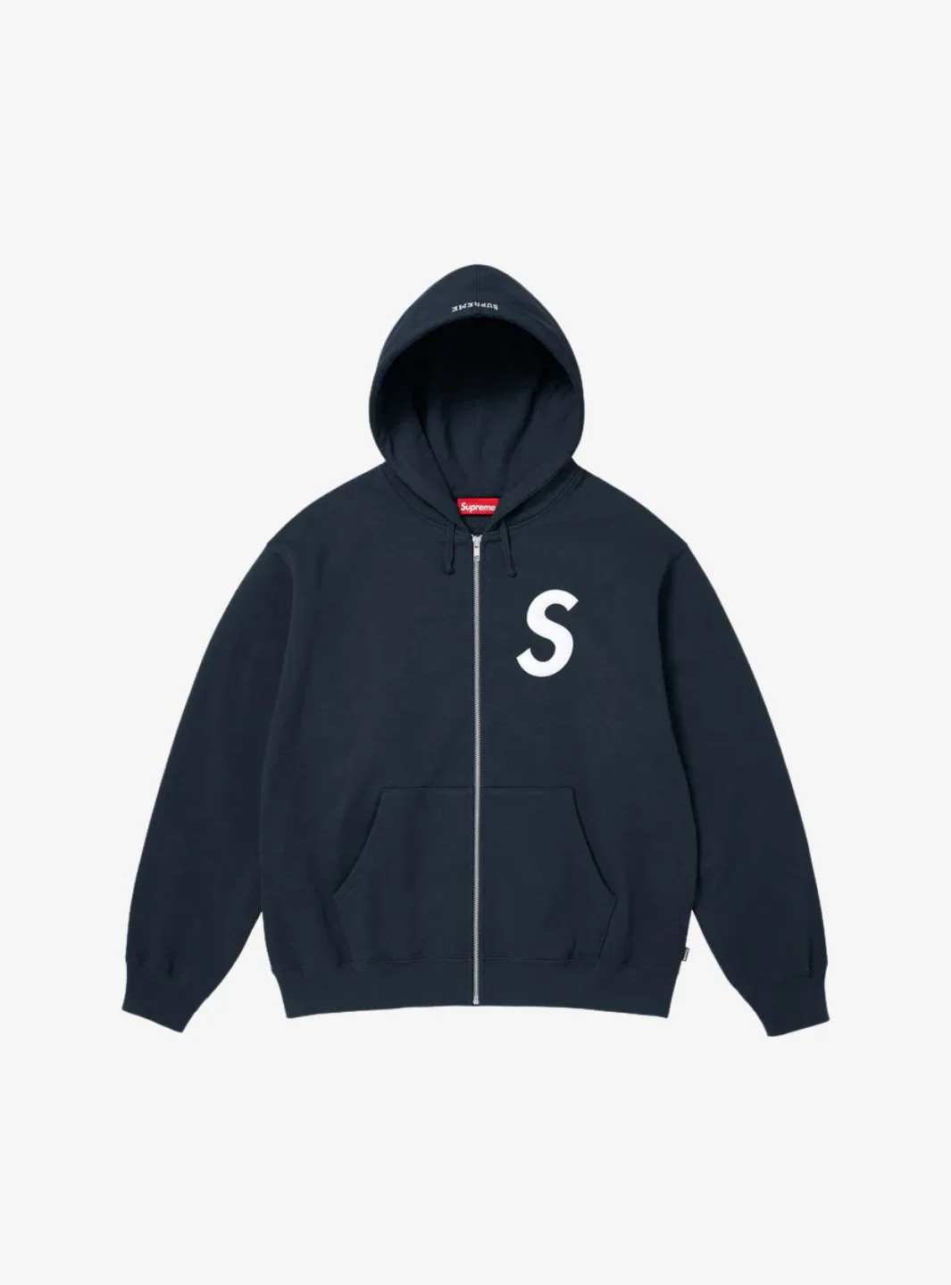 Supreme S Logo Zip Up Hooded Sweatshirt Navy (FW25)