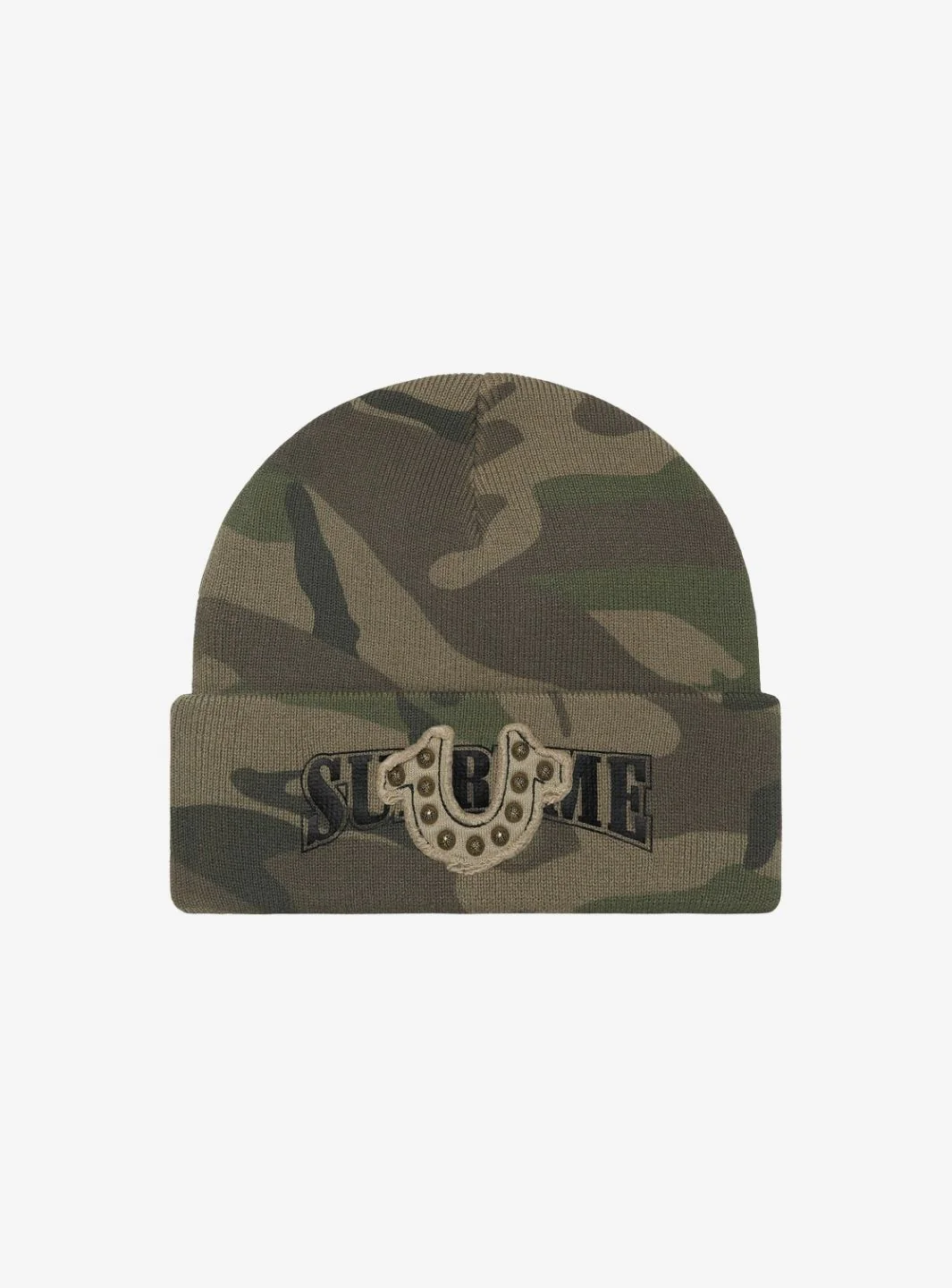 Supreme True Religion Beanie Olive Camo (FW25)