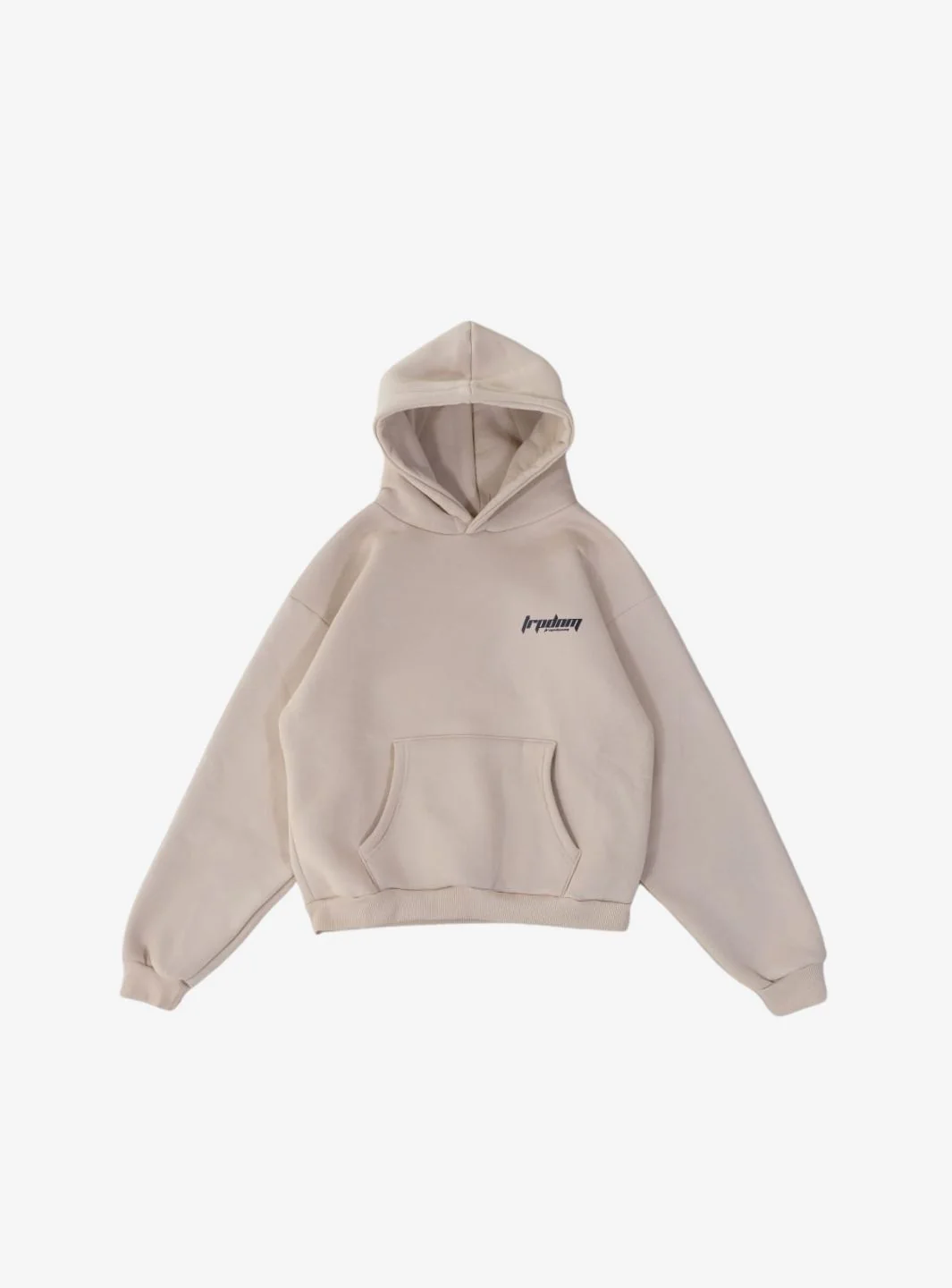 Trap Denim Hoodie Beige