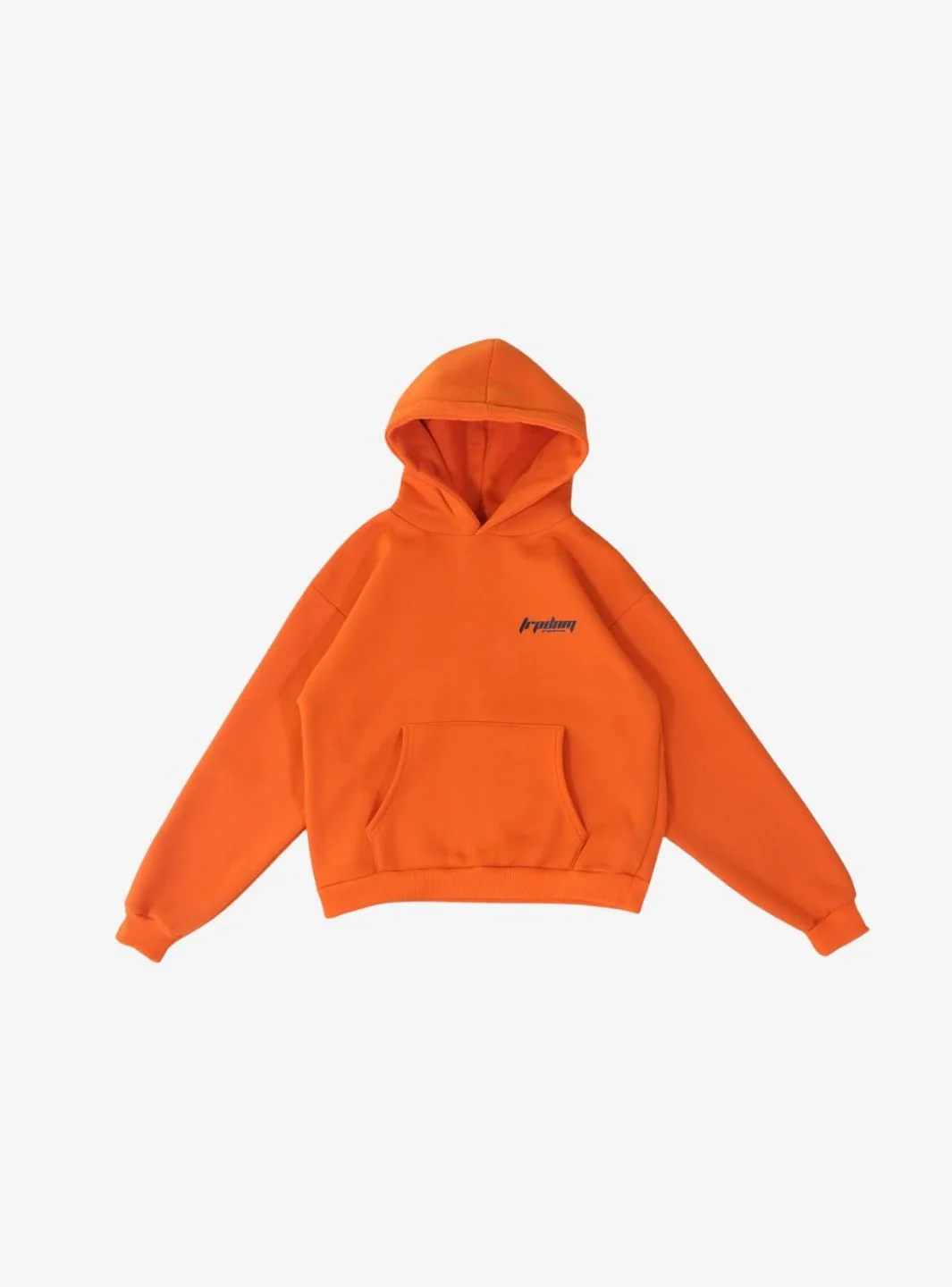 Trap Denim Hoodie Orange