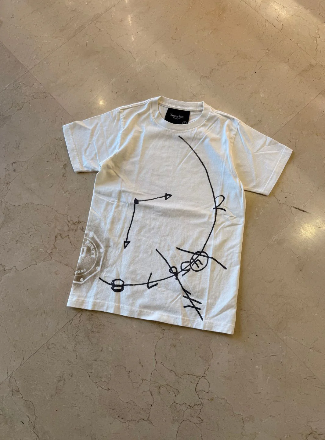 Travis Scott CJ x Audemars Piguet Time Zones T-Shirt White - Image 3